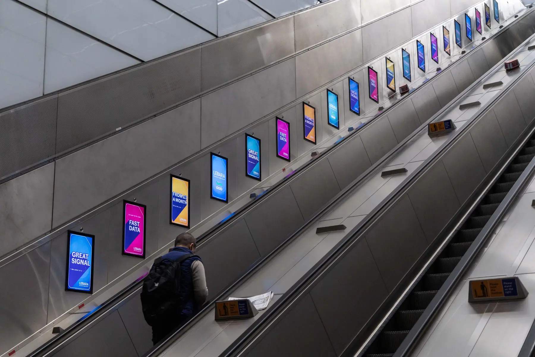 Bank station placement from Double W's Smarter Mobile Network campaign for Lebara, 2025.