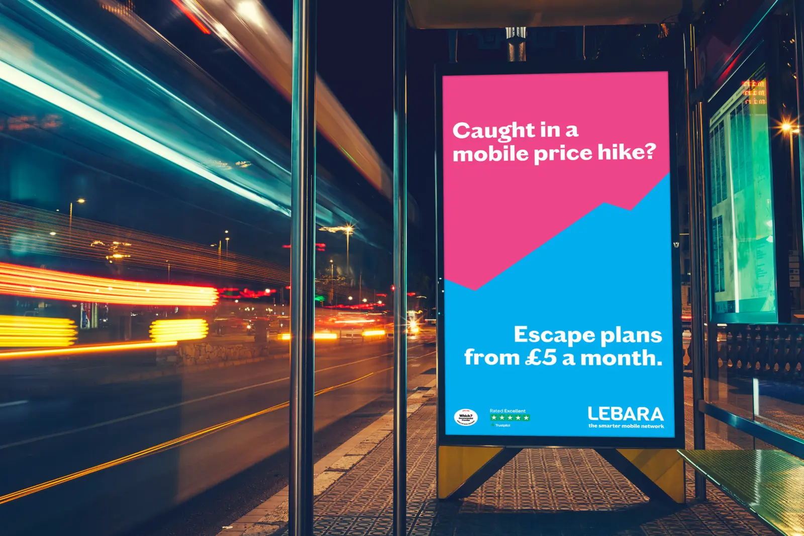 Lebara no price hikes London outdoor advertising
