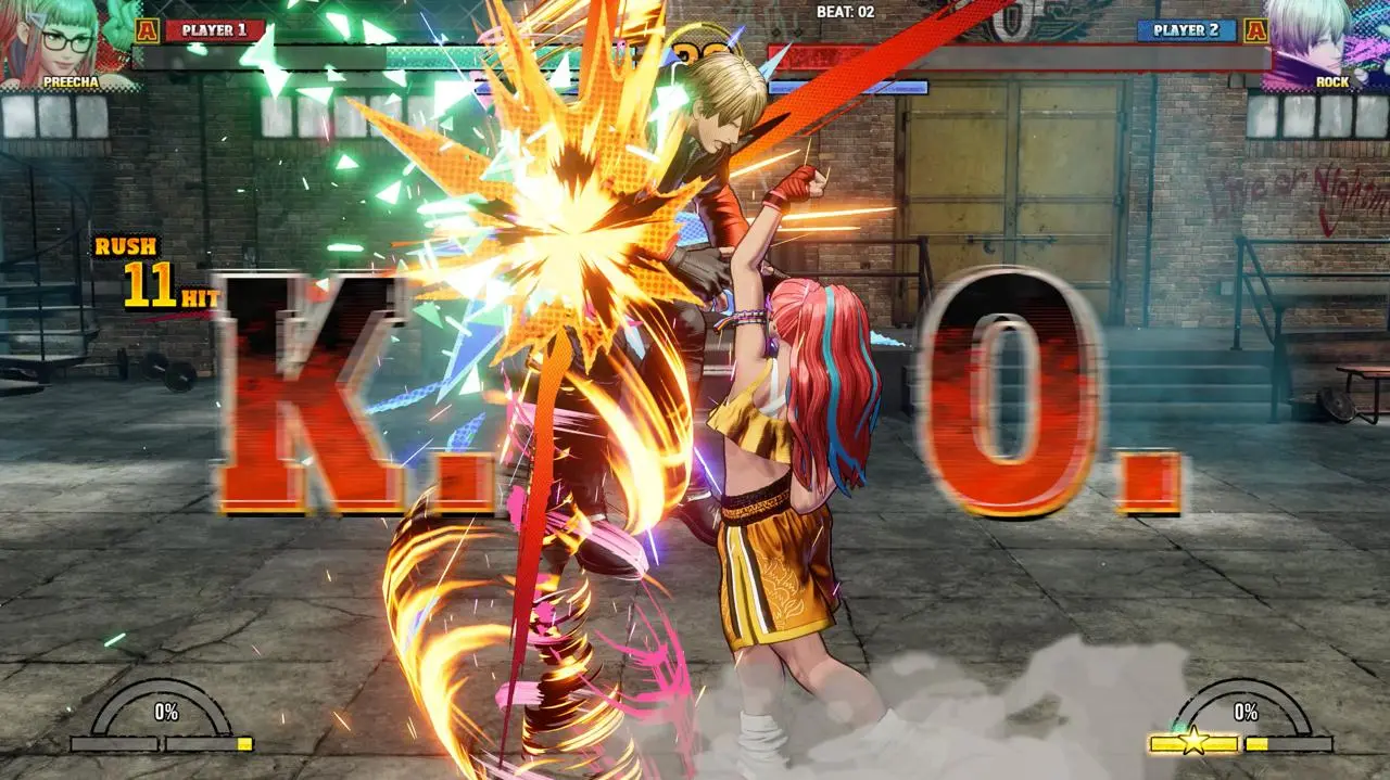 Fatal Fury: City of the Wolves gameplay showing a knockout during a fight